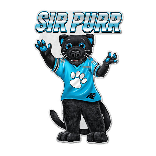 Carolina Panthers Pennant Shape Cut Mascot Design - Rico Industries