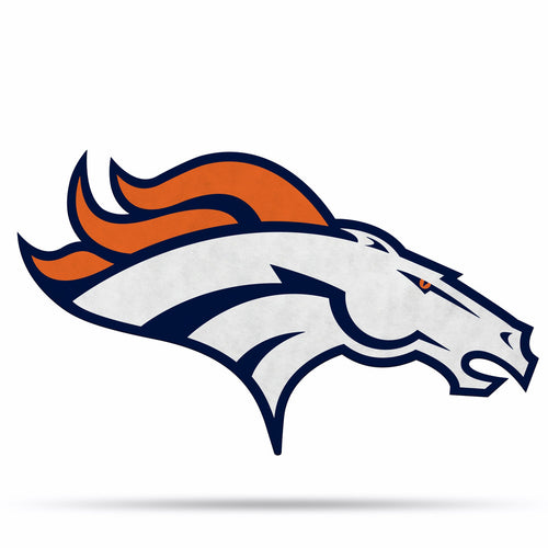 Denver Broncos Pennant Shape Cut Logo Design - Rico Industries