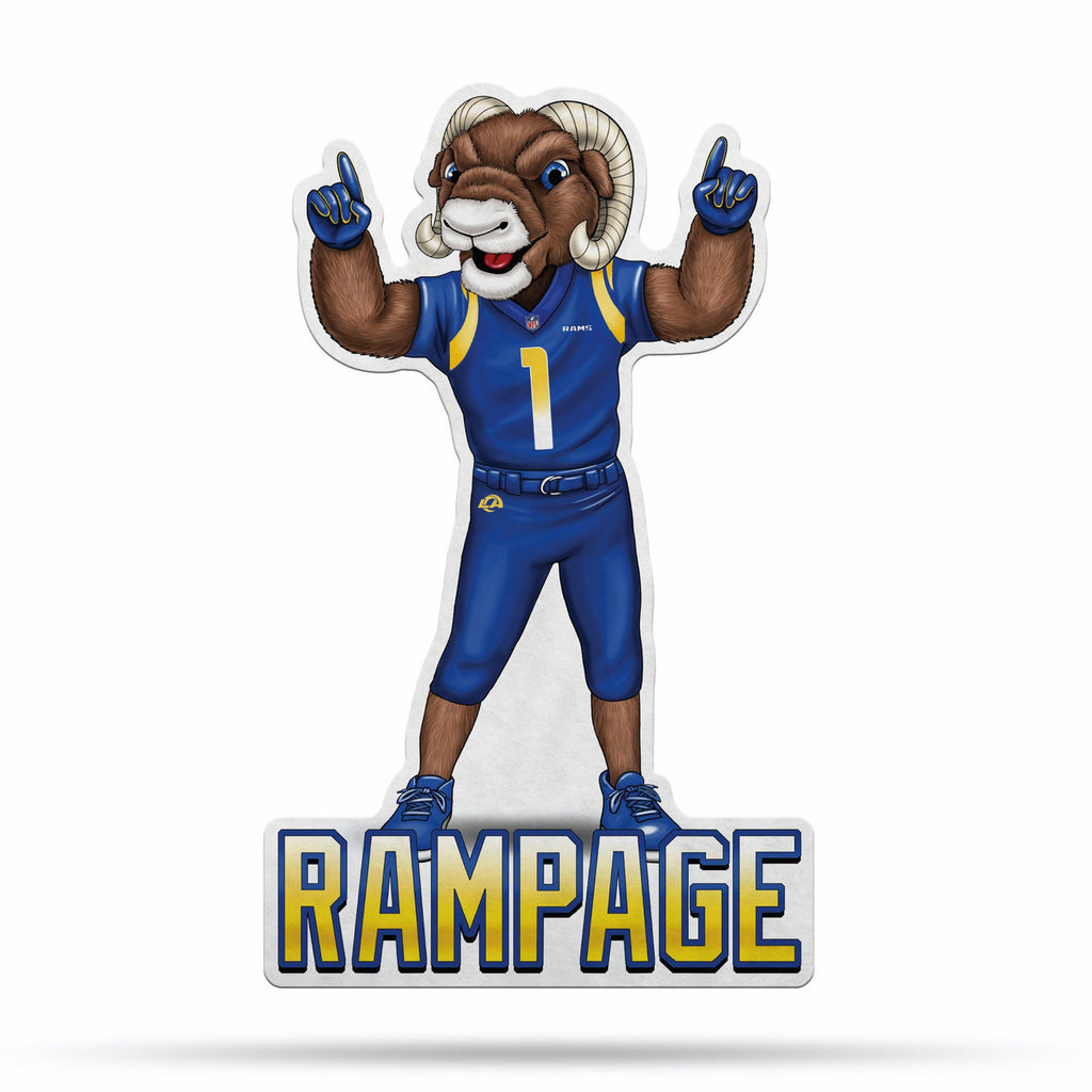 Los Angeles Rams Pennant Shape Cut Mascot Design - Rico Industries