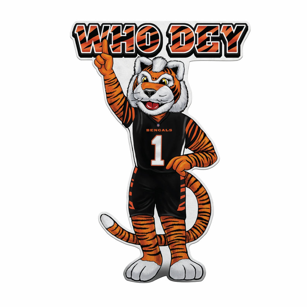 Cincinnati Bengals Pennant Shape Cut Mascot Design - Rico Industries