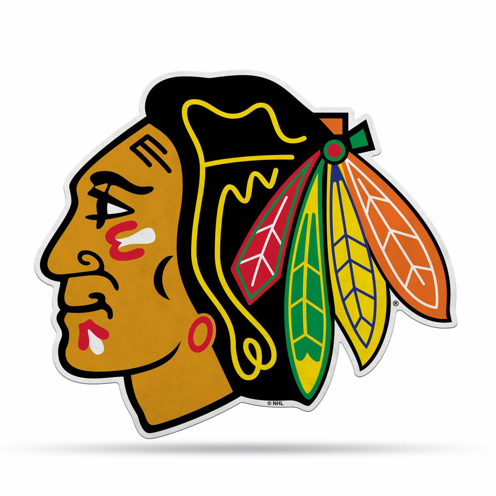 Chicago Blackhawks Pennant Shape Cut Logo Design - Rico Industries