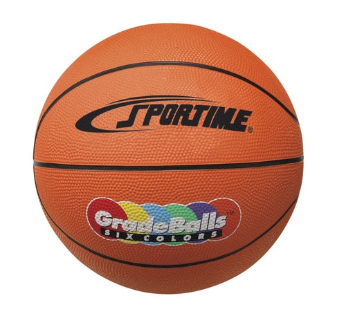Sportime 1599265 27 in. Gradeball Rubber Junior Basketball  Orange