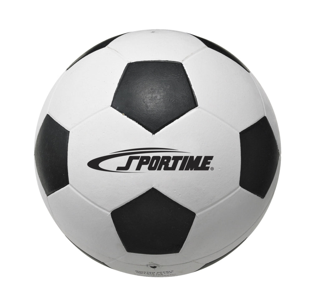 Sportime 1599281 No. 4 Soccer Ball  Black & White