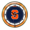SYRACUSE NEON WALL CLOCK - 18'' BLUE FACE / ORANGE NEON - SYRNWC100-18