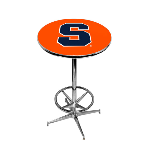 SYRACUSE CHROME FOOT RING PUB TABLE ORANGE - SYRPTR121