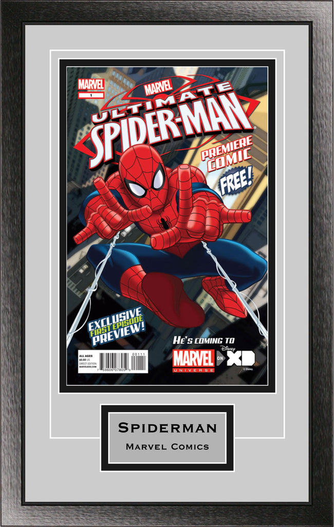 Single Comic Book Frame with Engraving in Classic Moulding