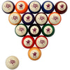 TEXAS A&M STANDARD COLOR NUMBERED BILLIARD BALL SET STANDARD COLOR BILLIARD BALL SET - TAMBBSSTD
