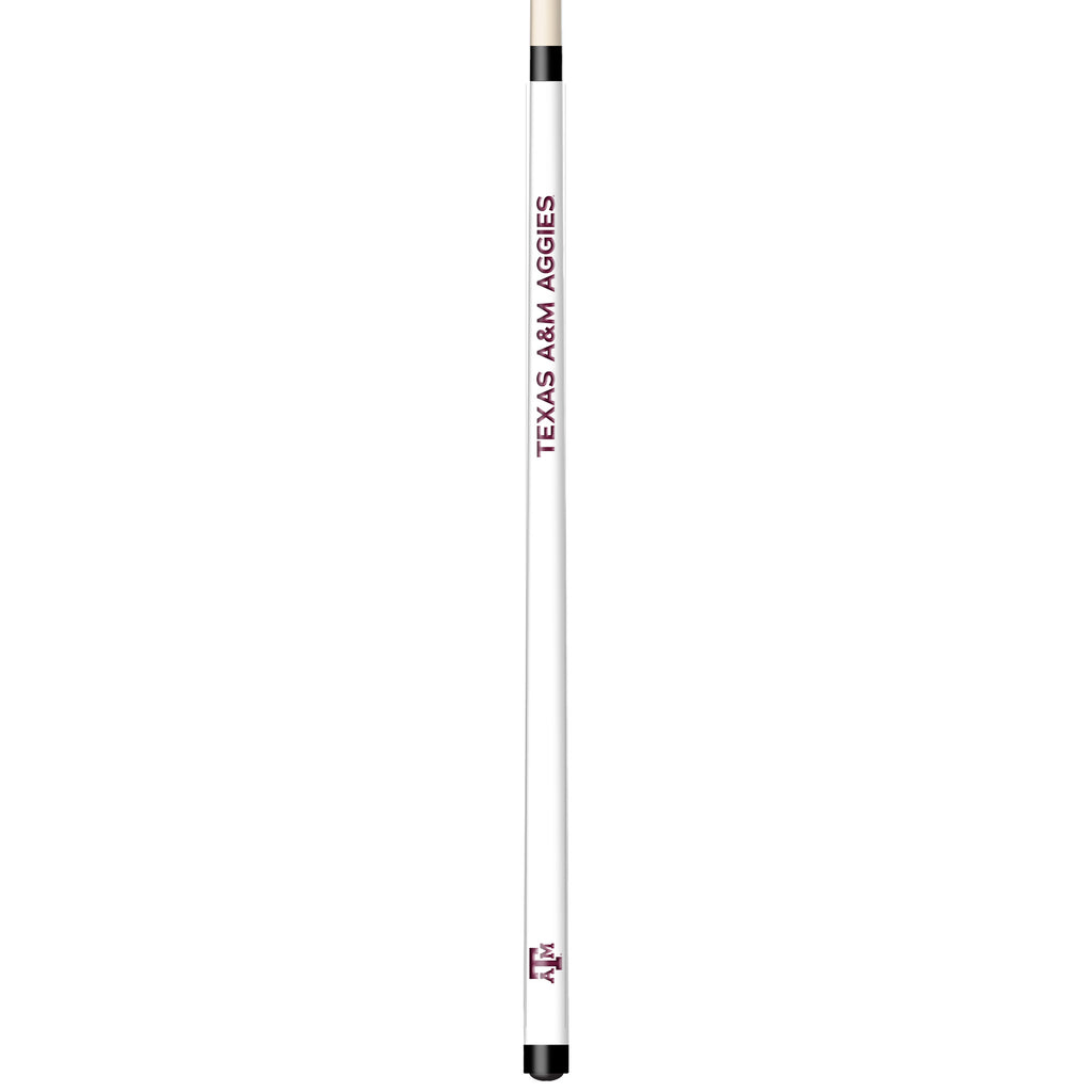 TEXAS A&M ENGRAVED BILLIARD CUE WHITE / MAROON - TAMBCE101-JR
