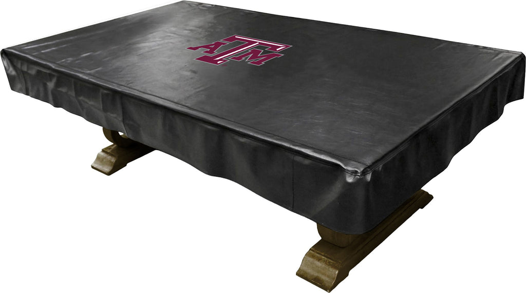 TEXAS A&M BILLIARD TABLE COVER BLACK - TAMBTC100ST-9