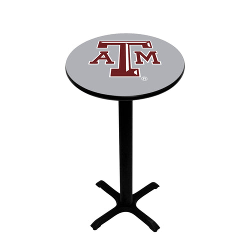 TEXAS A&M PEDESTAL PUB TABLE GRAY - TAMPTB212