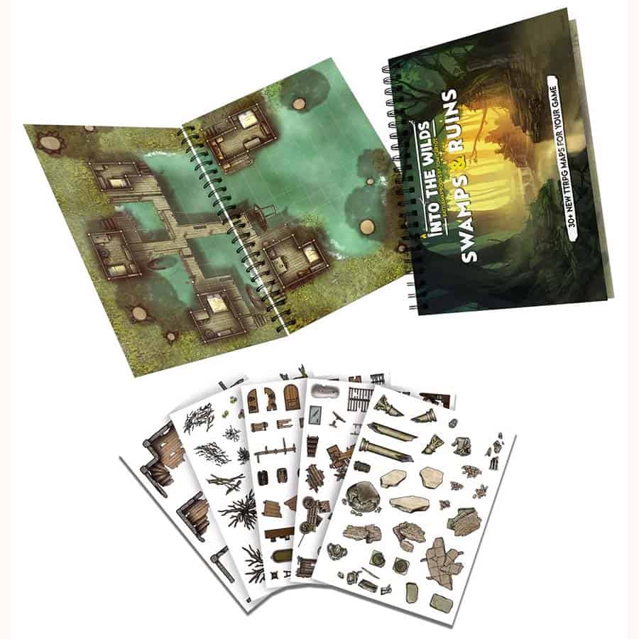 Tom Cartos -  Into The Wilds: Battlemap Books: Swamps And Ruins