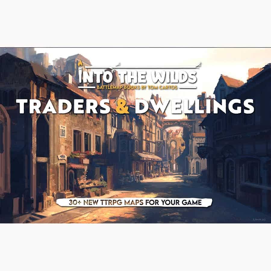Tom Cartos -  Into The Wilds: Battlemap Books: Traders And Dwellings