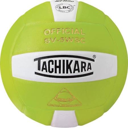Tachikara SV5WSC.LGW Volleyball NFHS - Lime Green & White