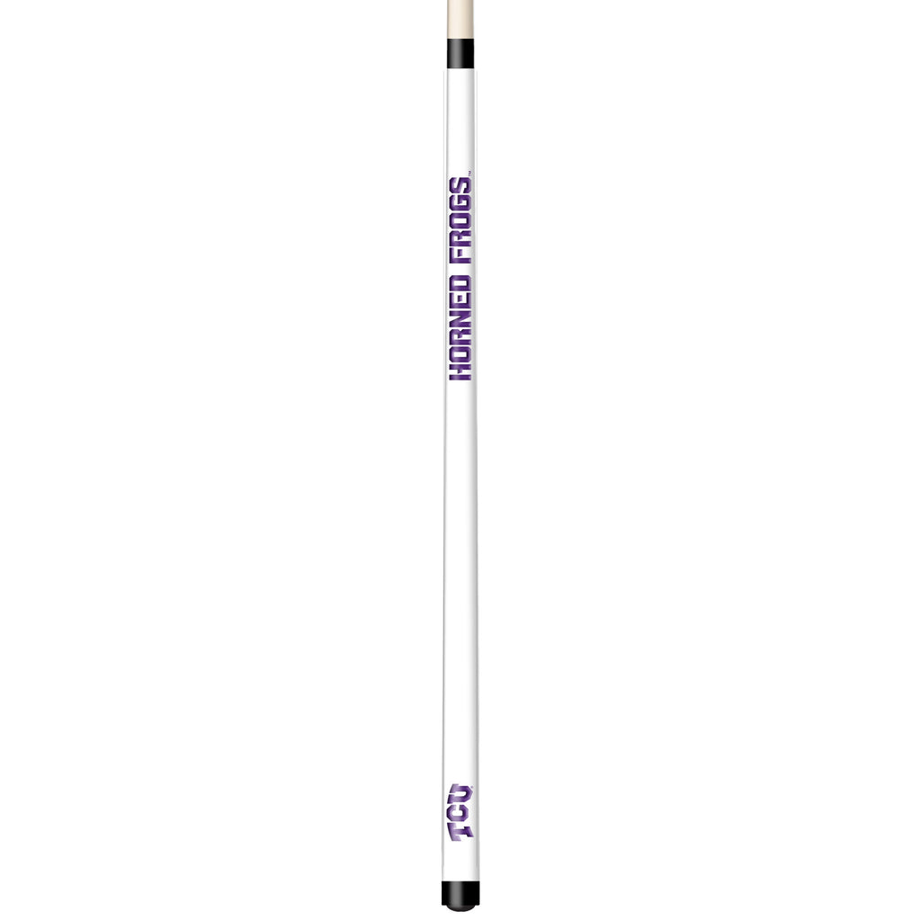 TCU ENGRAVED BILLIARD CUE WHITE / PURPLE - TCUBCE101-JR
