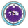 TCU NEON WALL CLOCK - 18'' PURPLE FACE / BLUE NEON - TCUNWC100-18