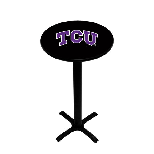 TCU PEDESTAL PUB TABLE BLACK - TCUPTB114