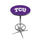 TCU CHROME FOOT RING PUB TABLE PURPLE - TCUPTR131