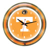 TENNESSEE NEON WALL CLOCK - 14'' ORANGE FACE / ORANGE NEON - TENNWC100-14