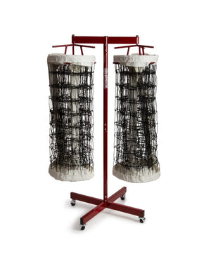 Tandem Sport TSREDDOUBLE Double Net Storage Rack  Red