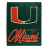 Official NCAA Signature Raschel Throw Blanket Signature - Miami - Northwest