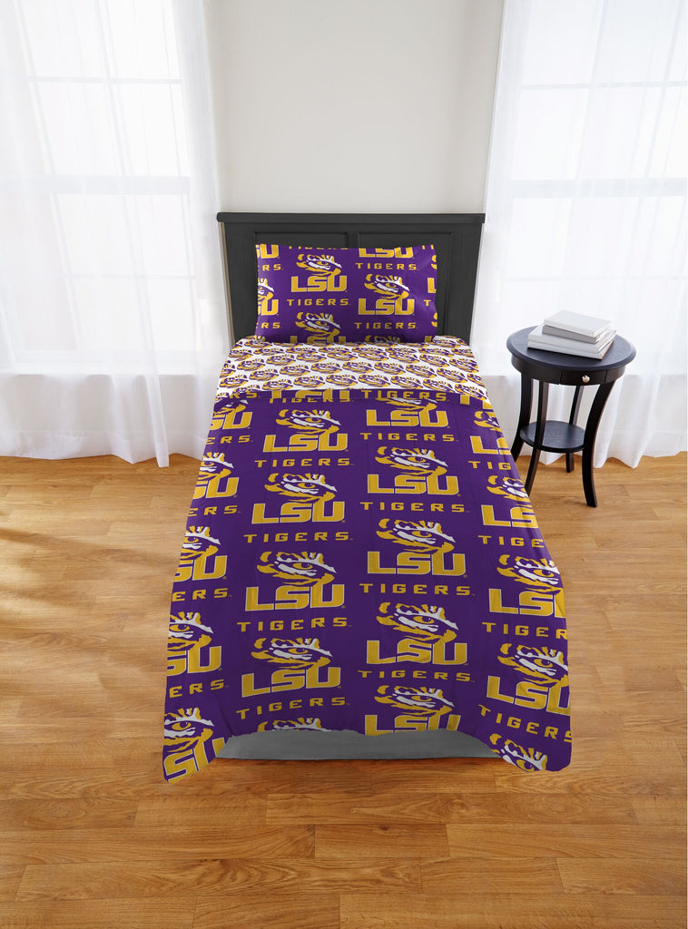 Official NCAA Twin Bed In Bag Set Louisiana State University - Rotary  - Northwest