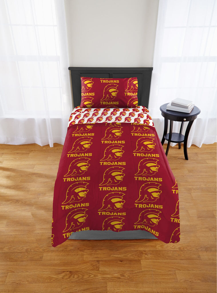 Official NCAA Twin Bed In Bag Set Rotary - Usc - Northwest
