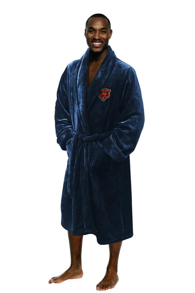 Official NFL Men's L/Xl Silk Touch Bath Robe Chicago Bears - 289 Navy  - Northwest