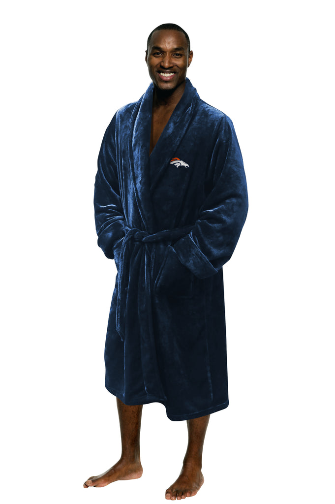 Official NFL Men's L/Xl Silk Touch Bath Robe Denver Broncos - 289 Navy  - Northwest