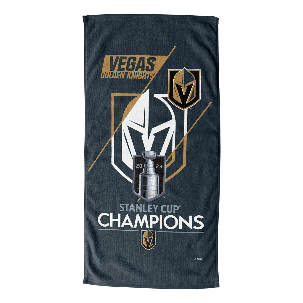 Golden Knights - Trick Play  - 2023 Stanley Cup Champions-Printed Beach Towel - Northwest