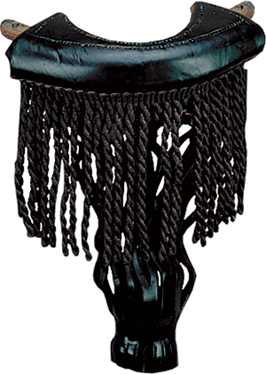 Action TPPK13 Black Fringe Leather Shield Pockets - Set of 6 Table Parts and Repair