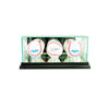 Triple Baseball Display Case with Black Moulding
