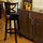 Lavish Home 75-PB29W Swivel Wood Bar Stool with Back  Dark Wood Finish