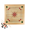 Hey Play 80-CROK Carrom Board Game Classic Strike & Pocket Table Game with Cue Sticks