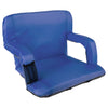 Home-Complete HC-3002-BLUE Wide Stadium Seat Chair Bleacher Cushion with Padded Back Support - Blue