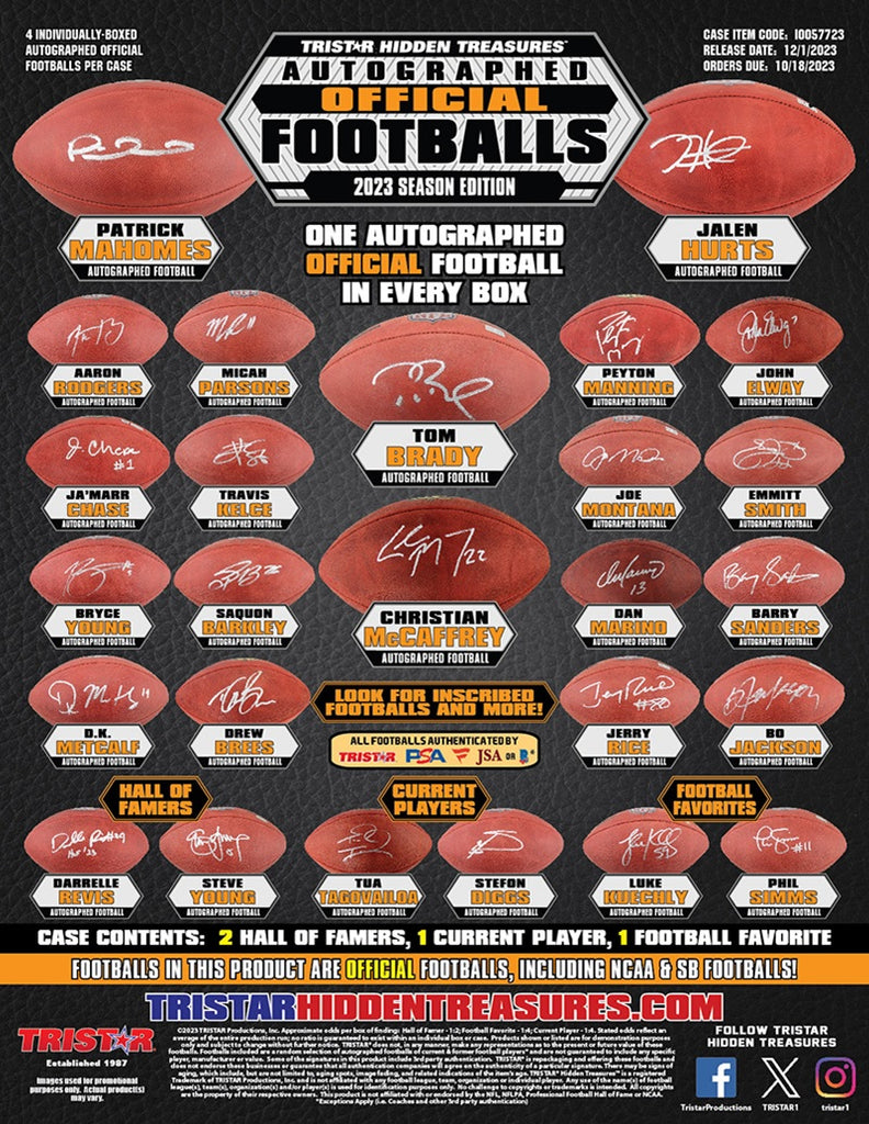 Tristar - 2023 Tristar Ht Autographed Official Footballs