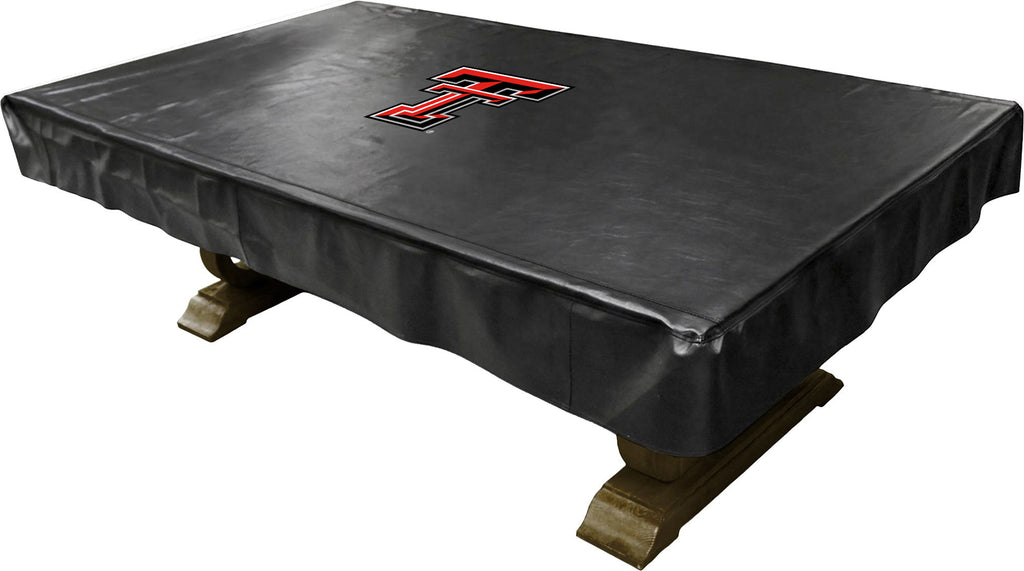 TEXAS TECH BILLIARD TABLE COVER BLACK - TXTBTC100ST-8