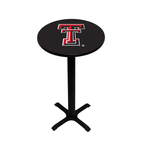 TEXAS TECH PEDESTAL PUB TABLE BLACK - TXTPTB102