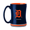 Detroit Tigers Coffee Mug 14oz Sculpted Relief Team Color - Logo Brands