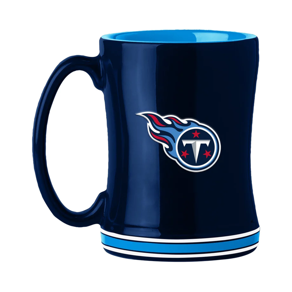 Tennessee Titans Coffee Mug 14oz Sculpted Relief Team Color - Logo Brands