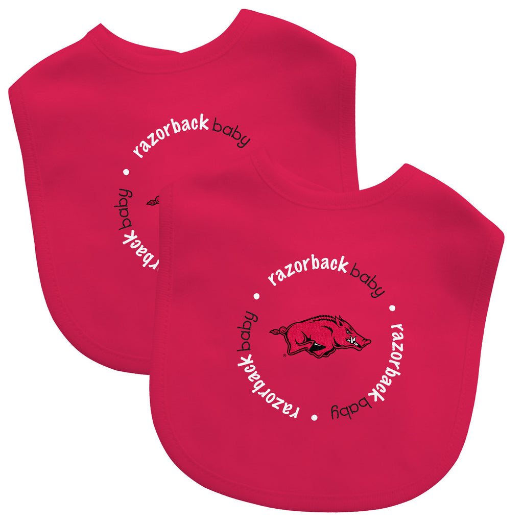 Arkansas Razorbacks Baby Bib 2 Pack - Masterpieces Puzzle Company
