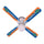 FLORIDA CEILING FAN - 42'' BLUE/ORANGE - UFLFAN100-42