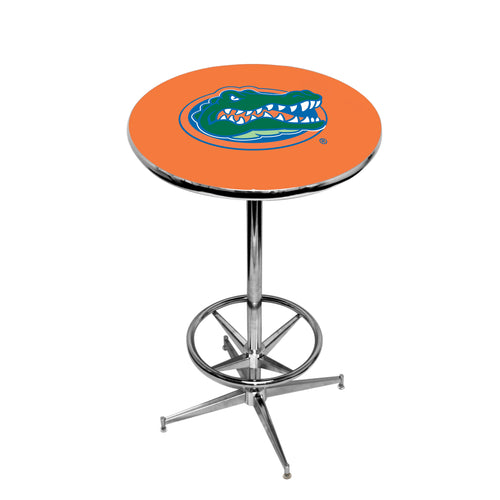 FLORIDA CHROME FOOT RING PUB TABLE ORANGE - UFLPTR202