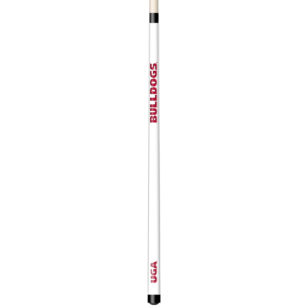 GEORGIA  ENGRAVED BILLIARD CUE WHITE / RED - UGABCE201-JR