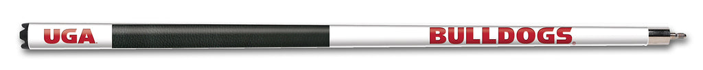 GEORGIA  ENGRAVED BILLIARD CUE WHITE / RED - UGABCE201