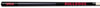 GEORGIA  COLOR ENGRAVED BILLIARD CUE RED / BLACK - UGABCE914
