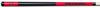 GEORGIA  COLOR ENGRAVED BILLIARD CUE BLACK / RED - UGABCE941