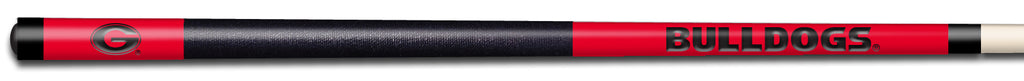 GEORGIA  COLOR ENGRAVED BILLIARD CUE BLACK / RED - UGABCE941