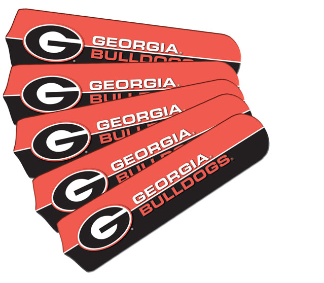 GEORGIA  FAN BLADE SET RED/BLACK - UGAFBL100-52