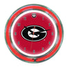 GEORGIA  NEON WALL CLOCK - 14'' RED FACE / RED NEON - UGANWC200-14
