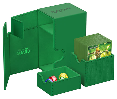 Ultimate Guard - Ultimate Guard Flip`N`Tray 80+ Monocolor Green